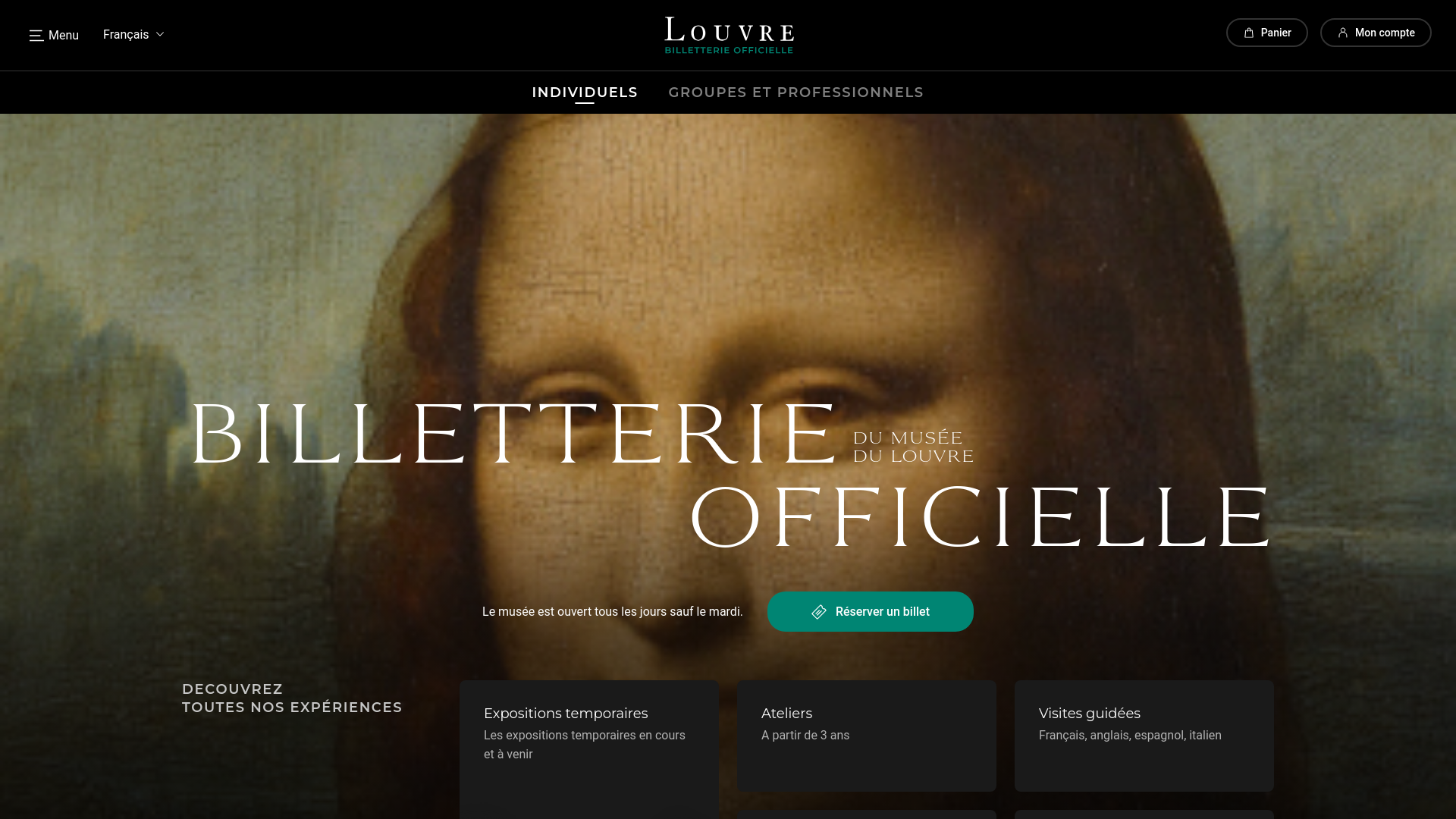 website screenshot of https://ticket-louvre-fr.com/