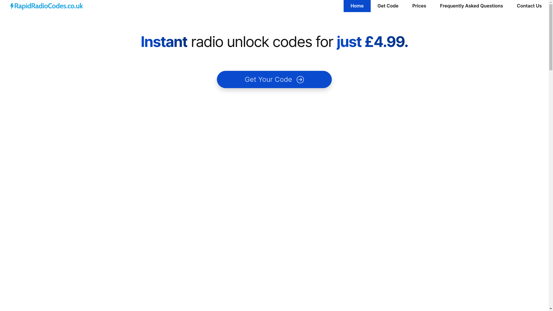 website screenshot of https://radiocodesford.pages.dev/