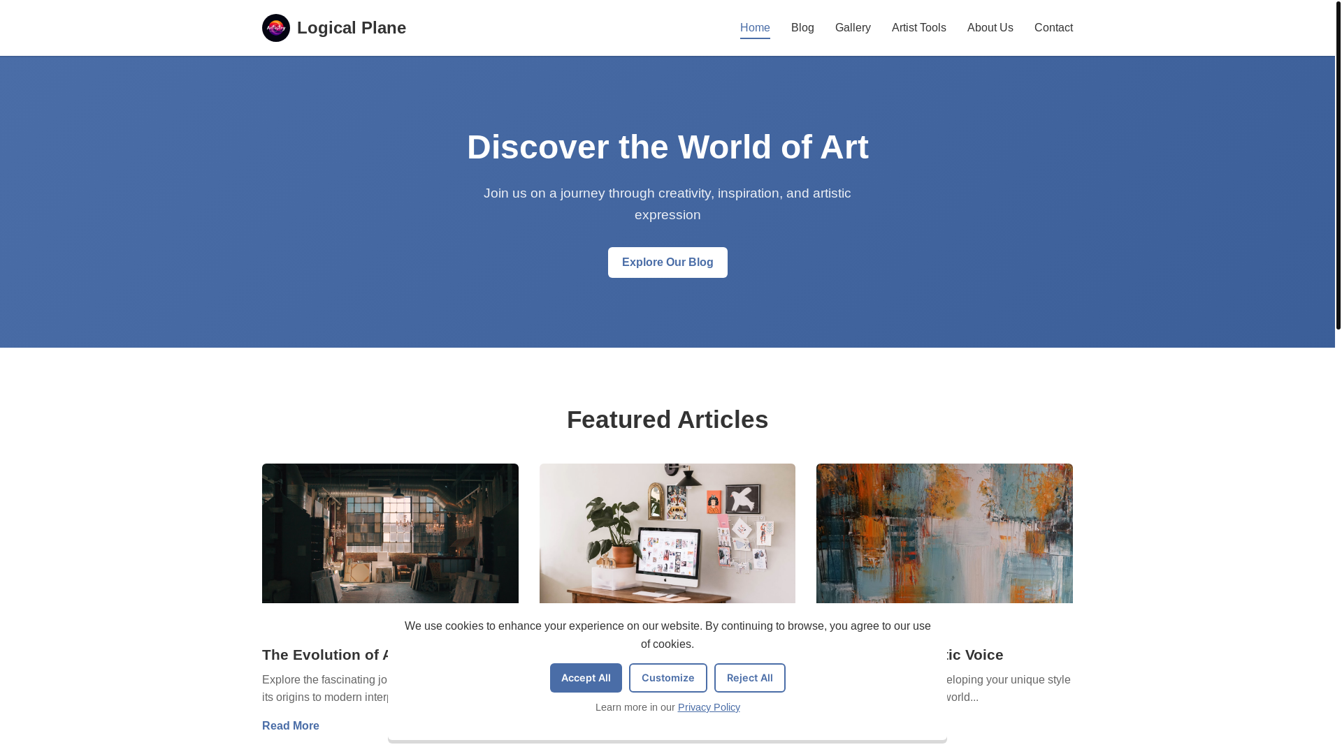 website screenshot of https://logicalplane.sbs/