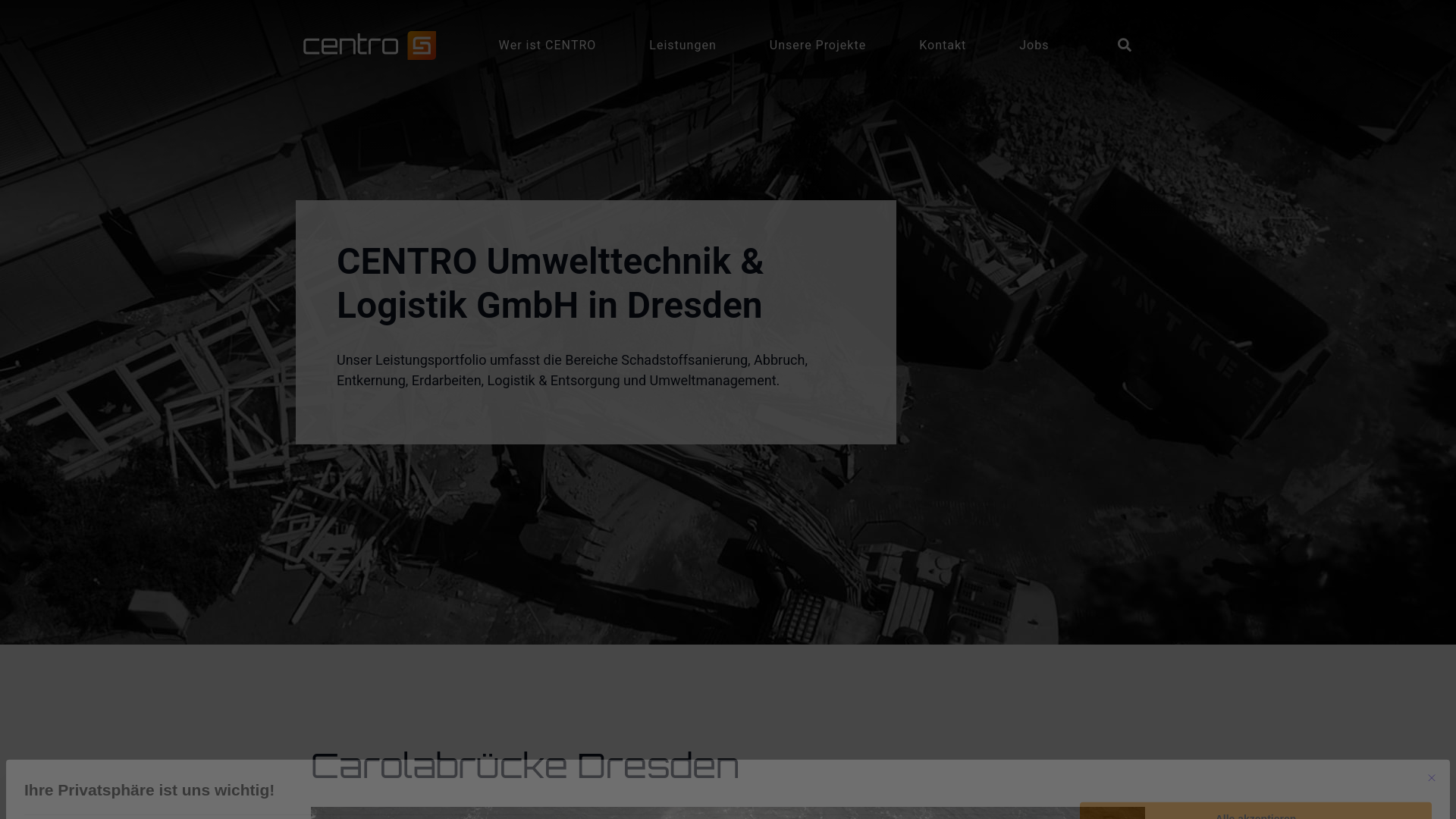 website screenshot of https://centro-service.de