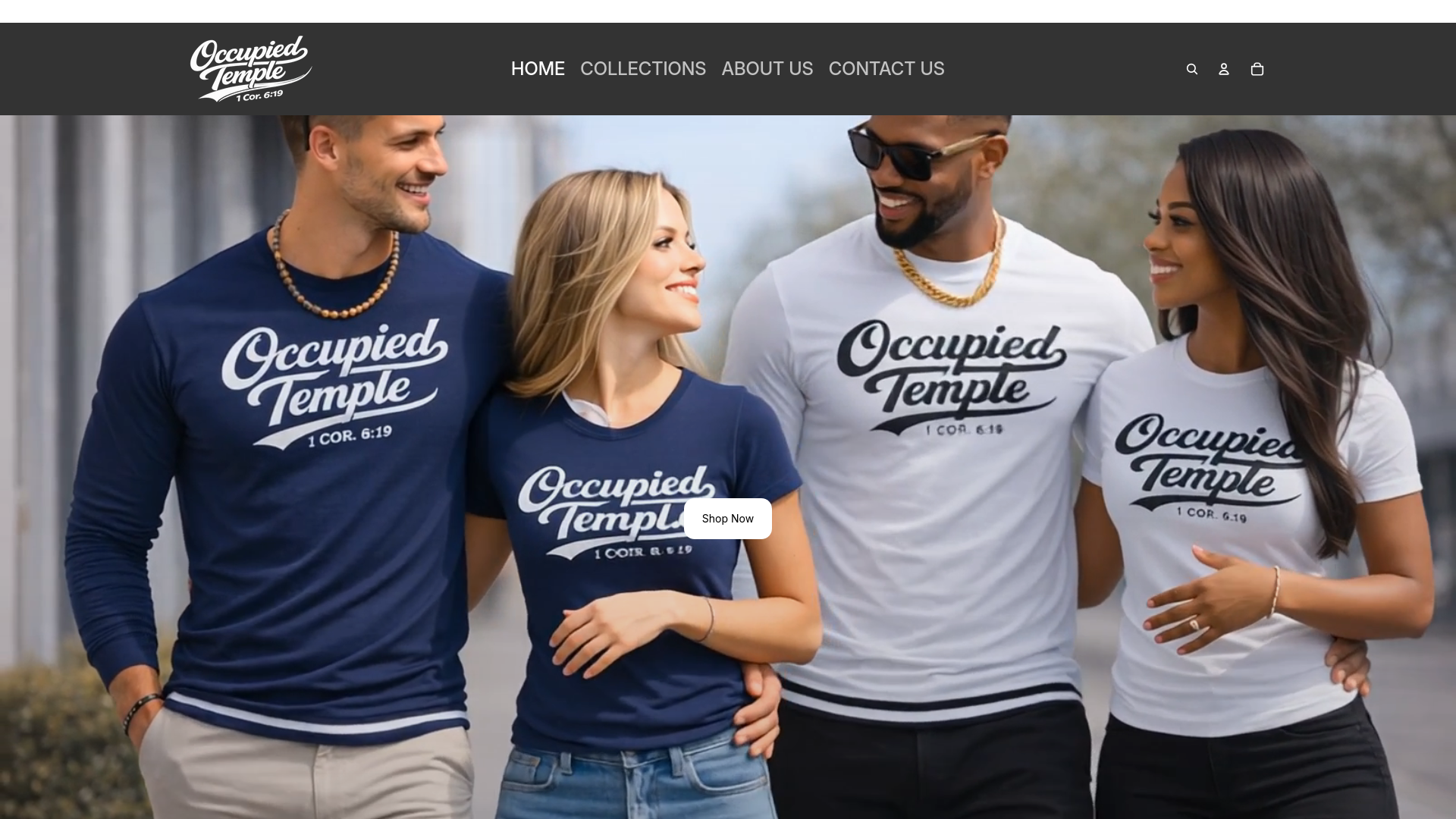 website screenshot of https://occupiedtemple.store