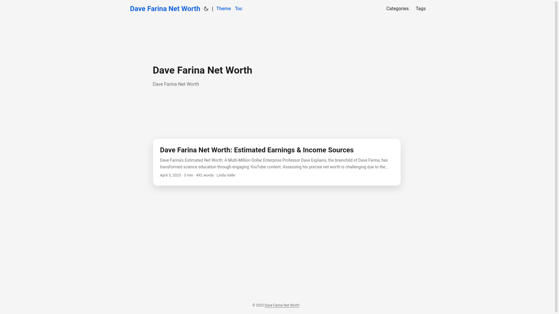 website screenshot of https://dave-farina-net-worth.pages.dev/