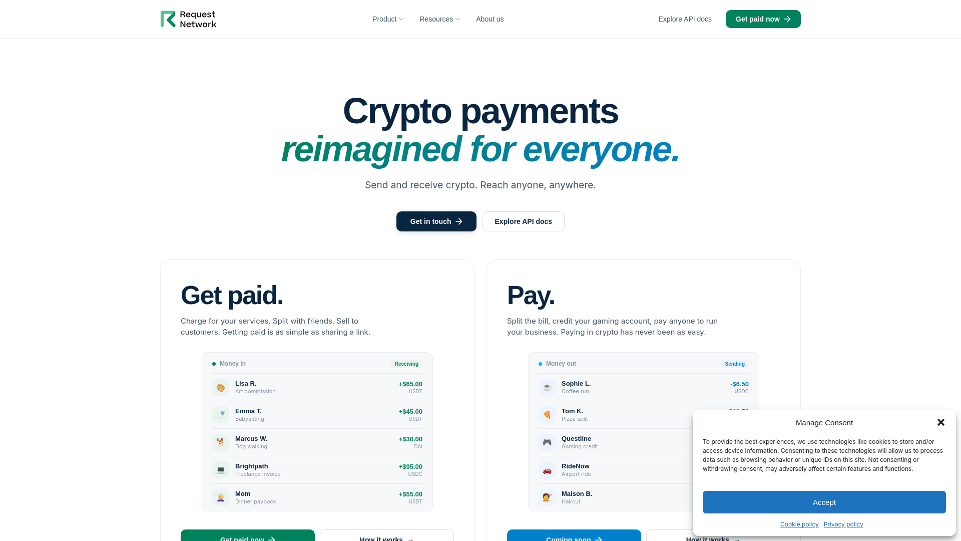 website screenshot of https://request-foundation.com/