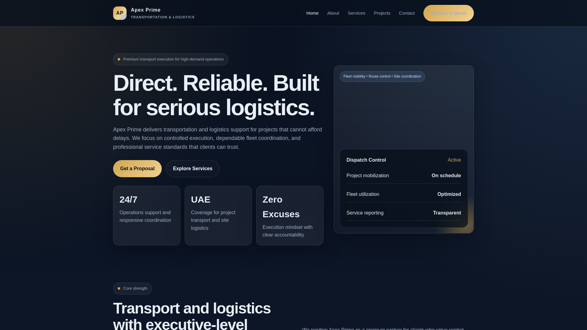website screenshot of https://apexprime.ae/