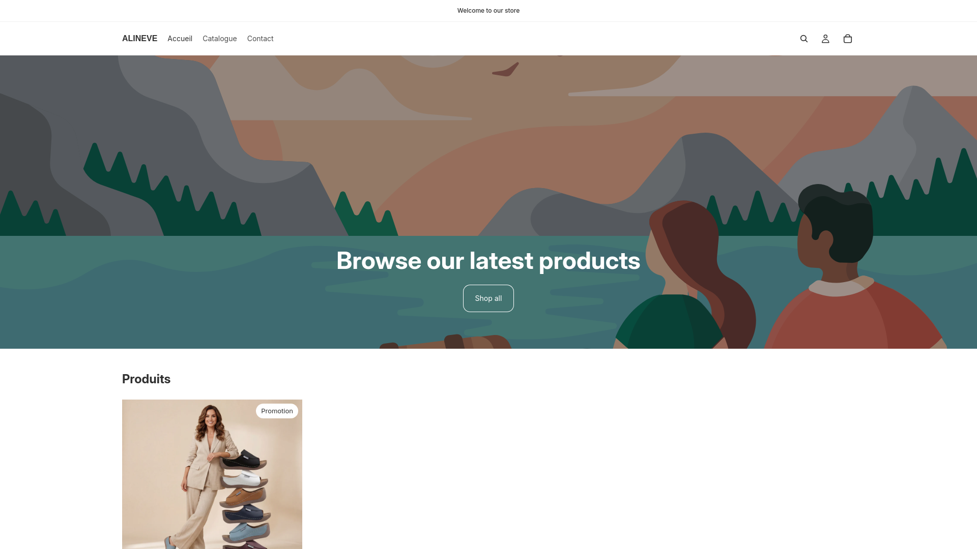 website screenshot of https://alineve.com/