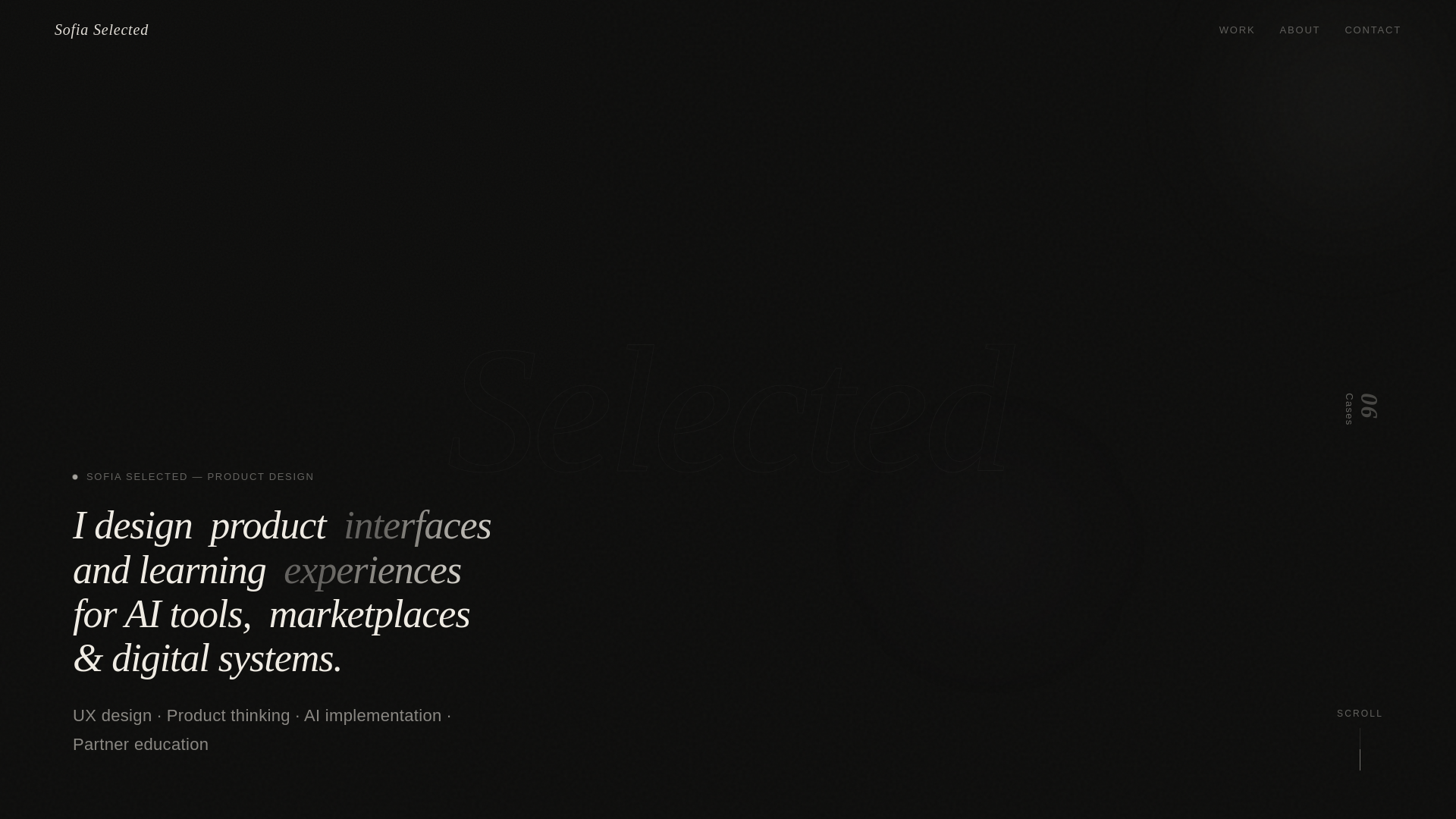website screenshot of https://sofiaselected.com/
