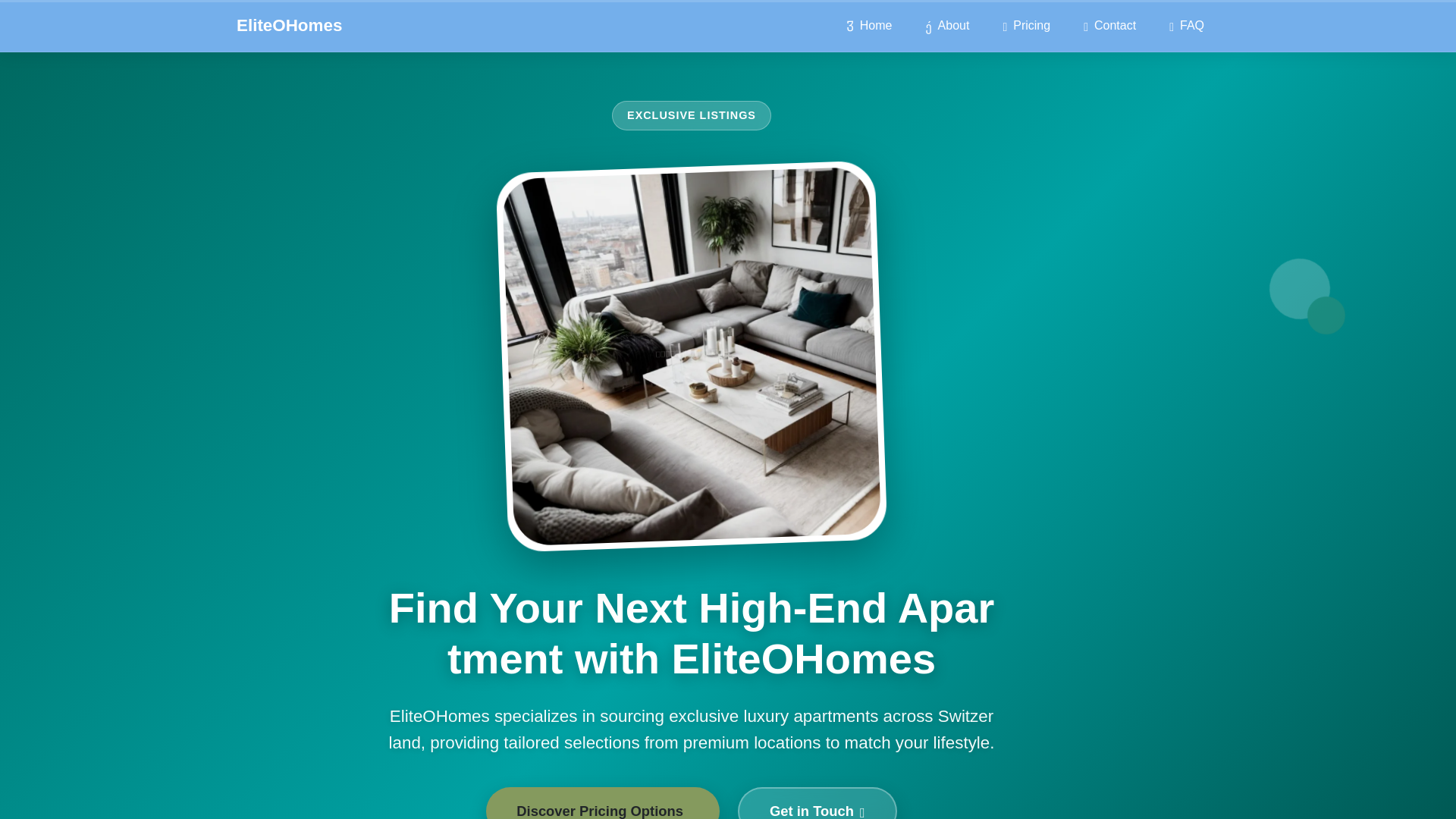 website screenshot of https://eliteohomes.pro/