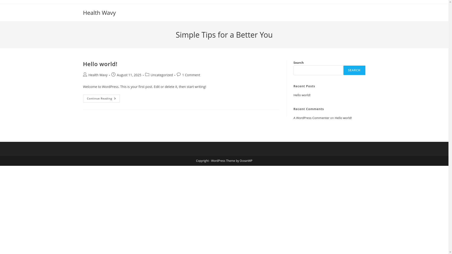 website screenshot of https://healthwavy.com/