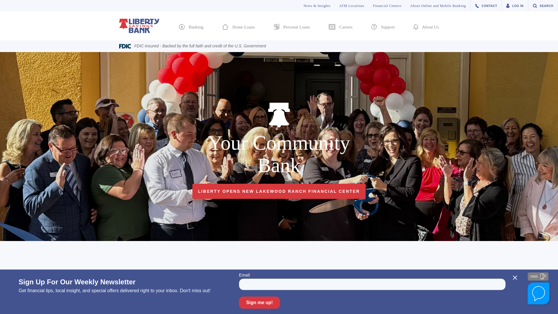 website screenshot of http://www.libertysavingsbank.com/