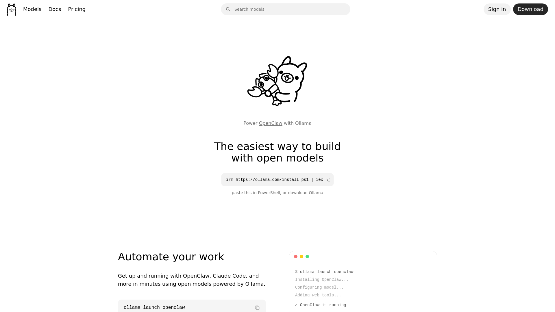 website screenshot of https://ollama.mn/
