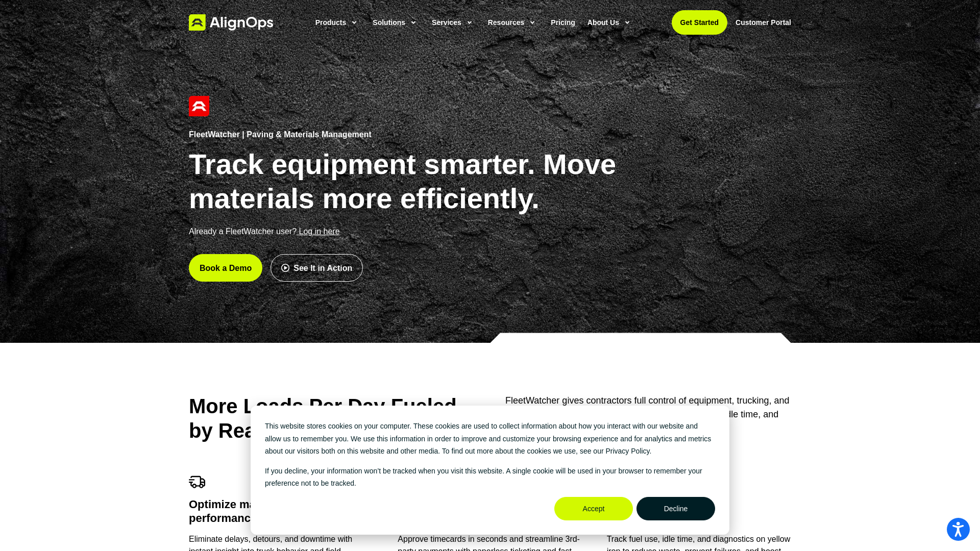 website screenshot of https://findaalignops.com/