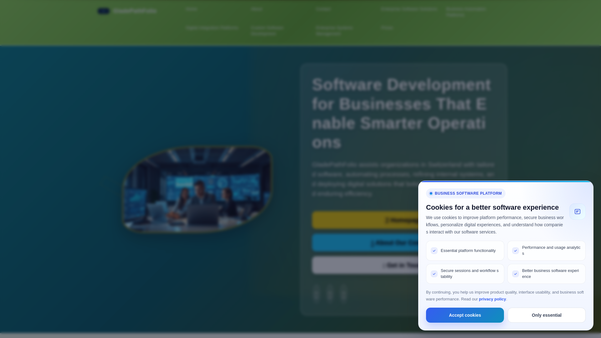 website screenshot of https://gladepathfolio.club/