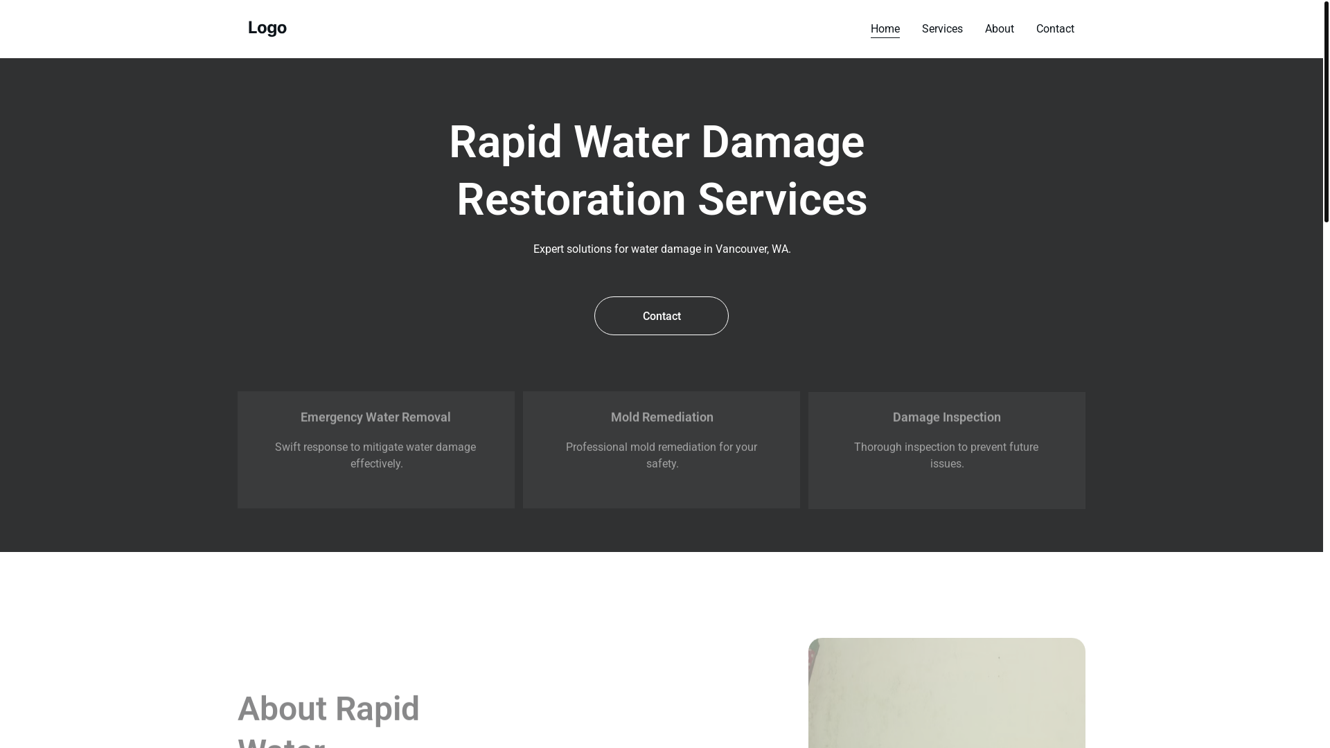 website screenshot of https://rapidwaterdamagerestoration.online/
