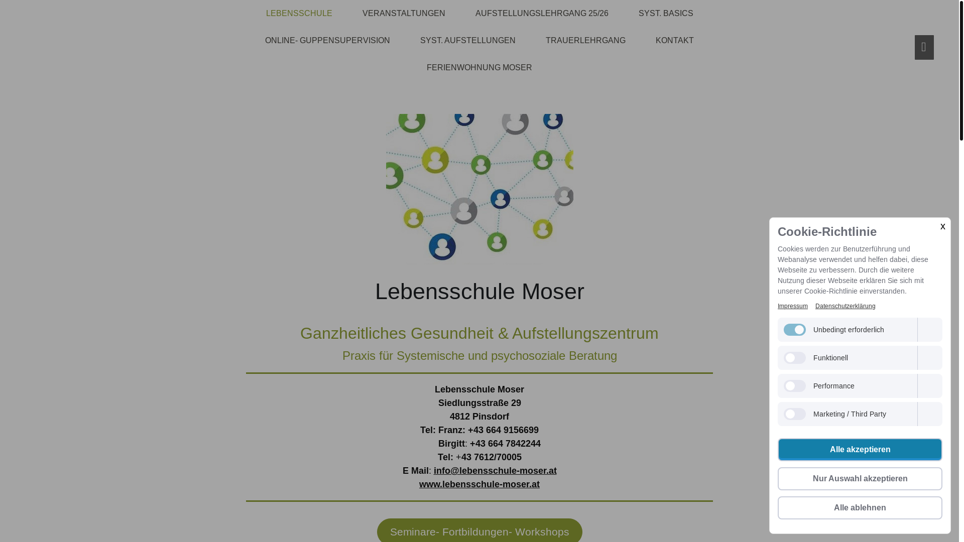 website screenshot of https://ferienwohnungmoser.at/