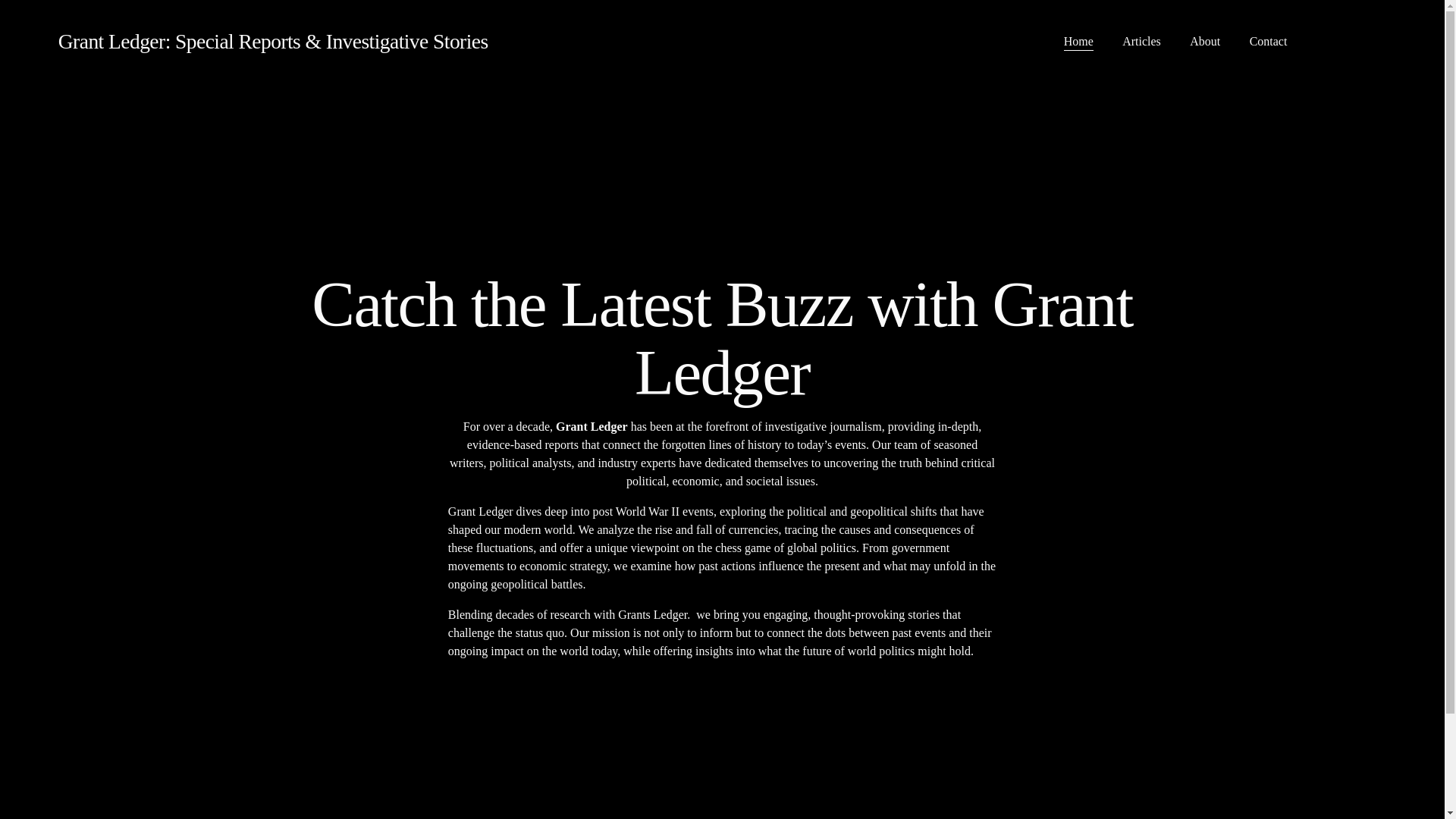 website screenshot of https://grantledgerspecialreportsinvestigativestories.org/