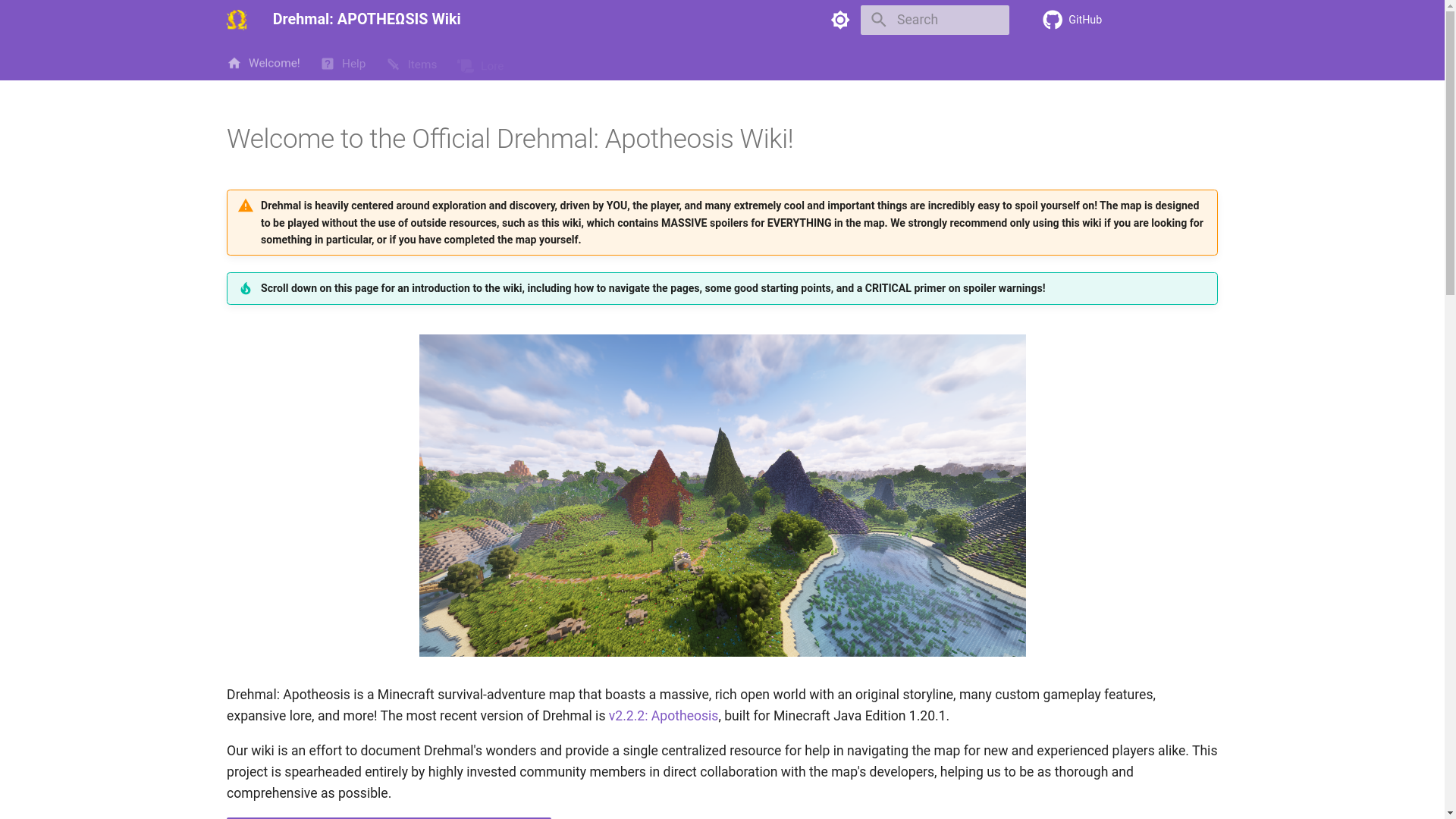 website screenshot of https://drehmal-wiki.pages.dev/