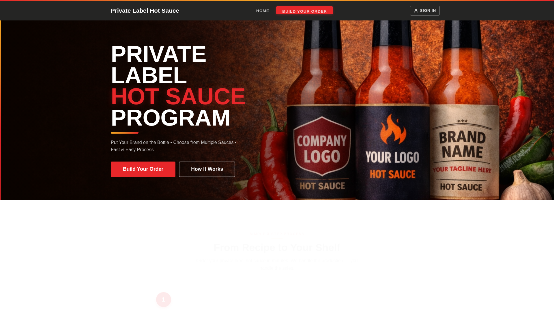 website screenshot of https://tnbobprivatelabel.com