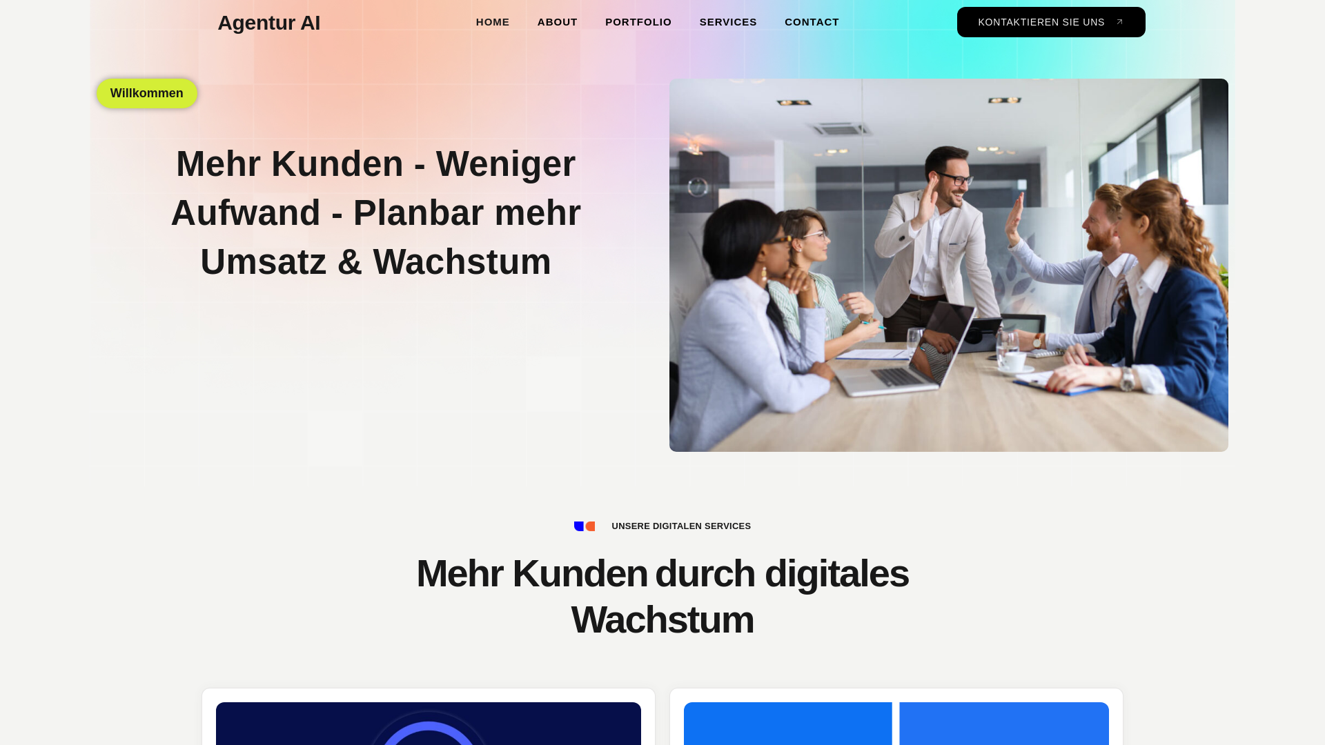 website screenshot of https://getagentur.com/