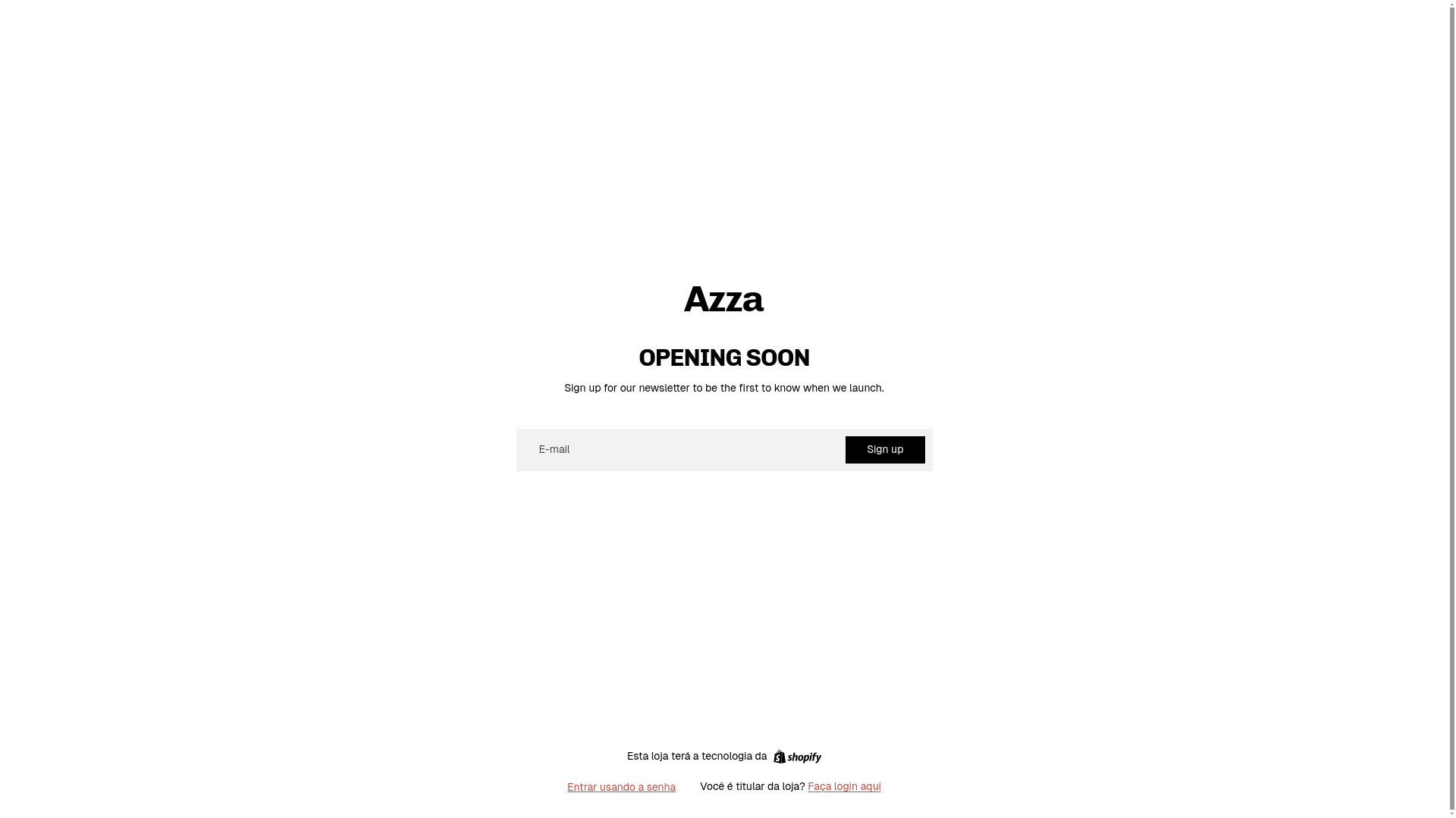 website screenshot of https://sejaazza.com.br/