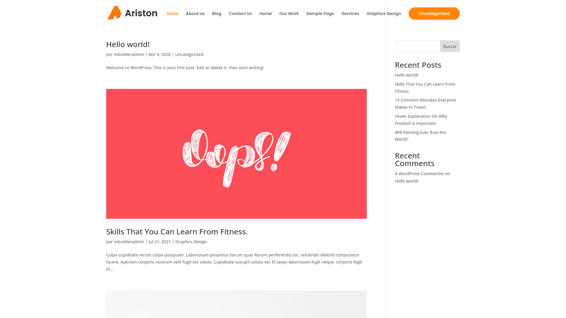 website screenshot of https://desarrollowebmbuilder.com