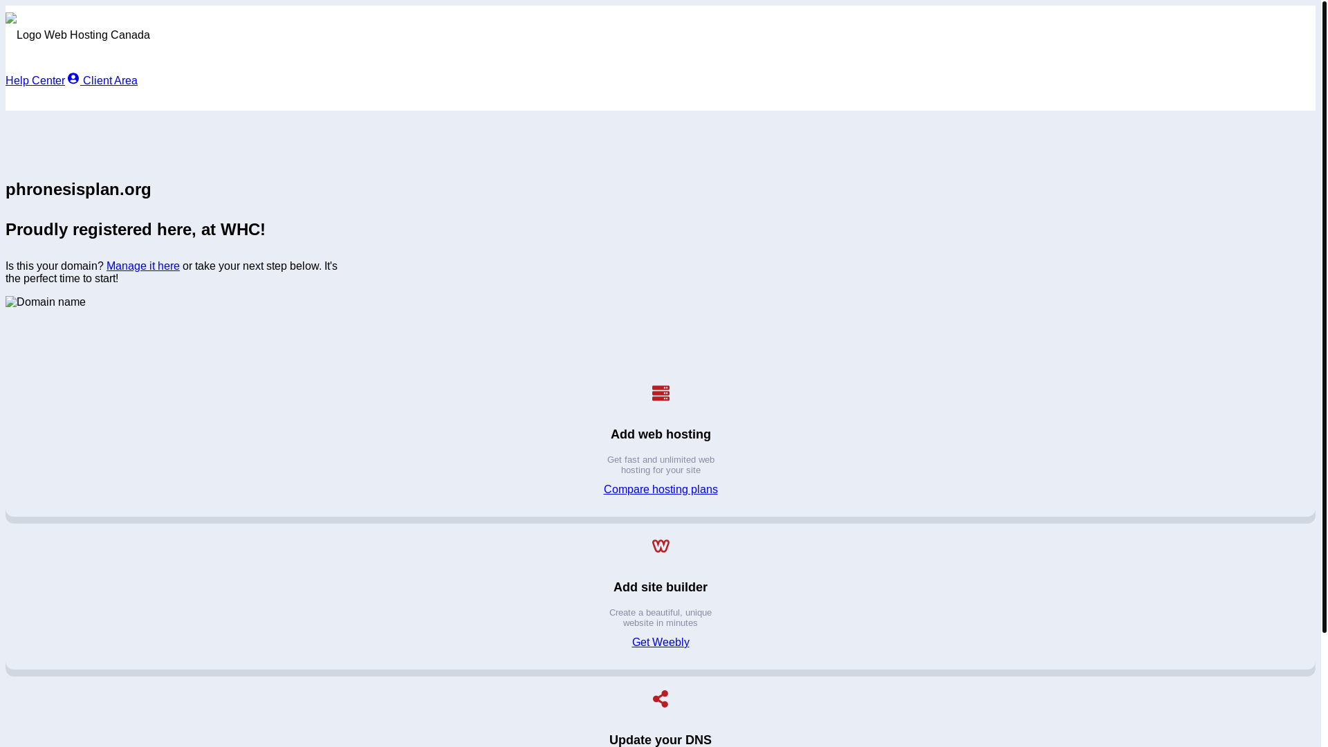 website screenshot of https://phronesisplan.org/