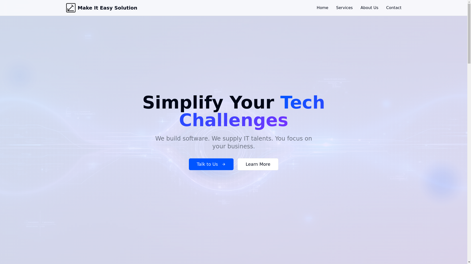 website screenshot of https://it-easy-landing.pages.dev/