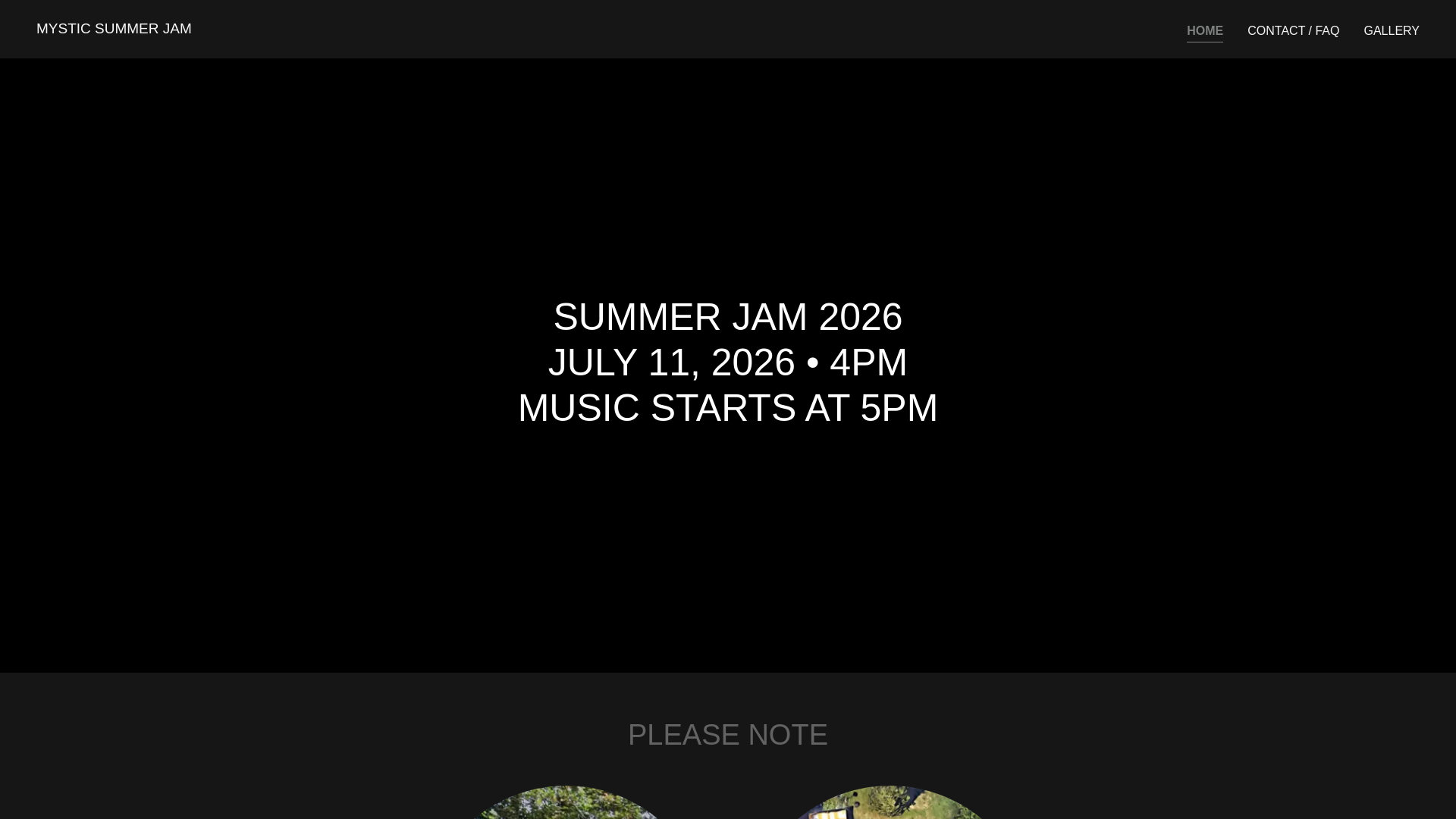 website screenshot of https://mysticsummerjam.com/