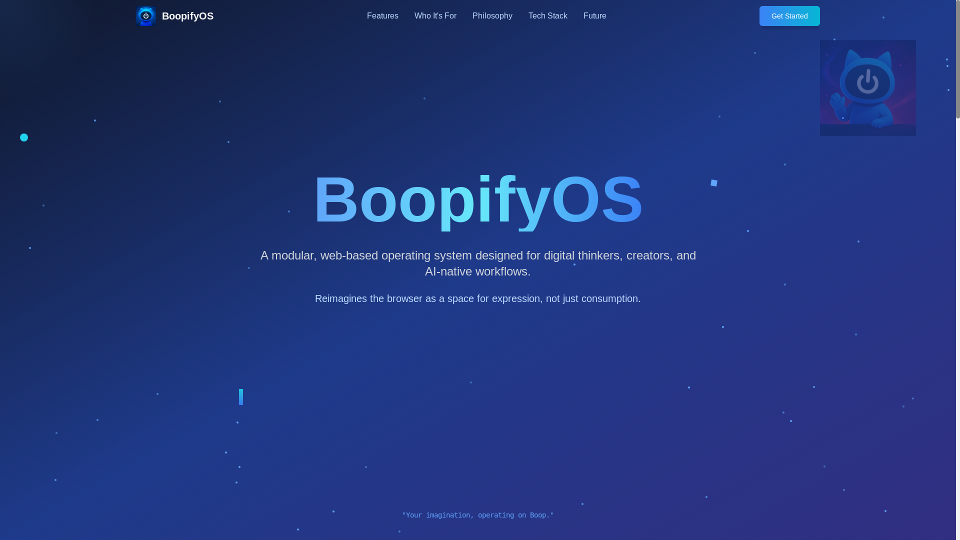 website screenshot of https://boopifyos.online/