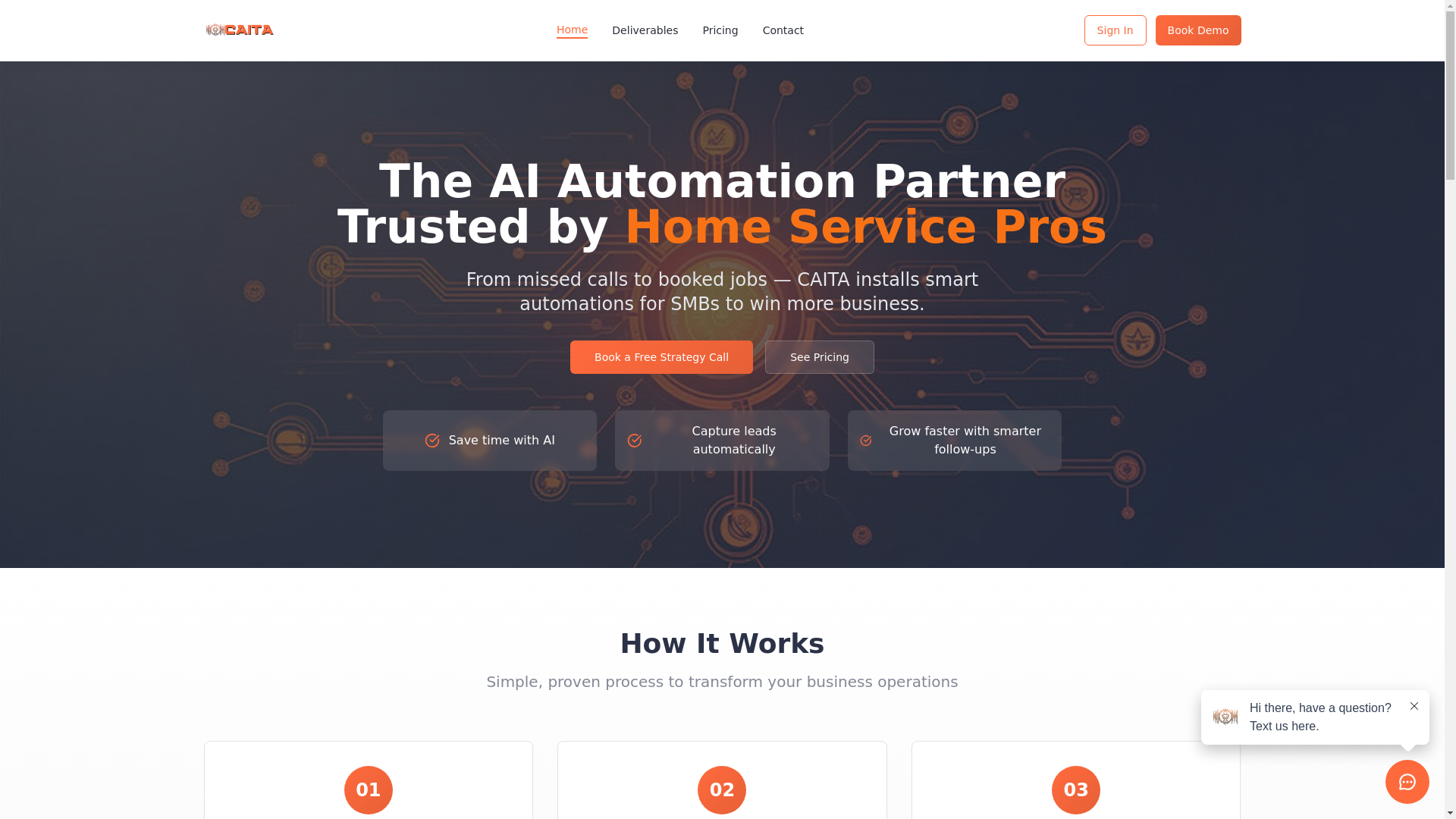 website screenshot of https://caitaconsulting.com/
