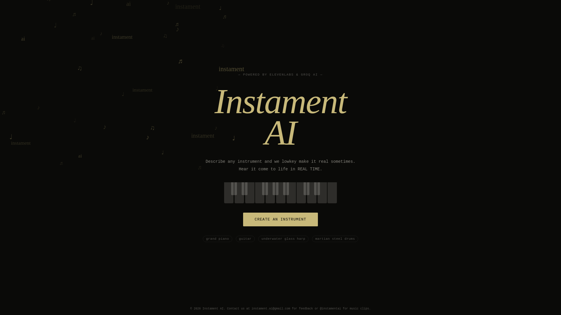 website screenshot of https://instament.tech/