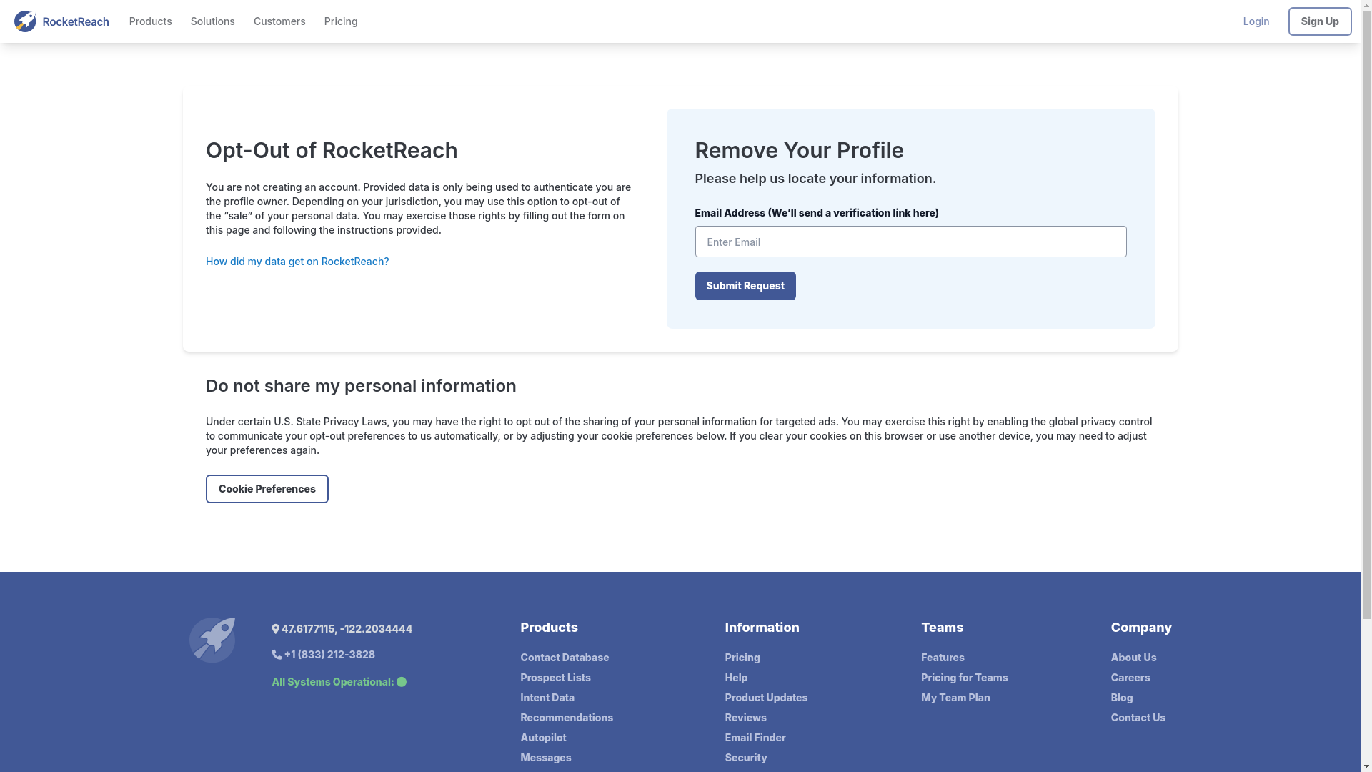 website screenshot of https://6yfsgv0m.r.us-west-2.awstrack.me/L0/https:%2F%2Frocketreach.co%2Fremove-profile%2F/1/0101019839a1469e-40292c85-e3b2-4fd7-969e-acd4ba3c829d-000000/ZC3ZINJZUlwxhyYpY7-A54yqOJA=437