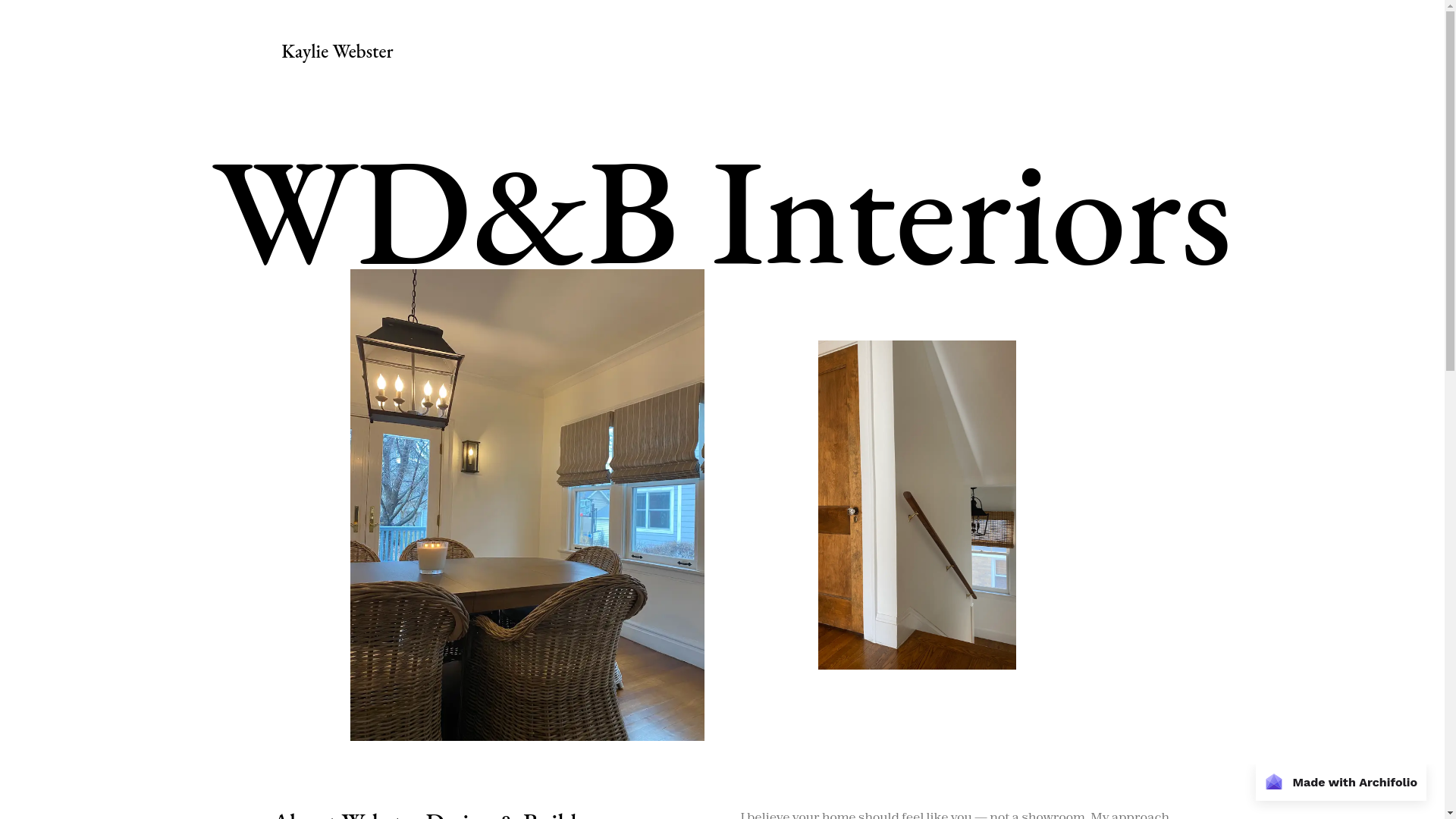 website screenshot of https://kayliewebster.com/