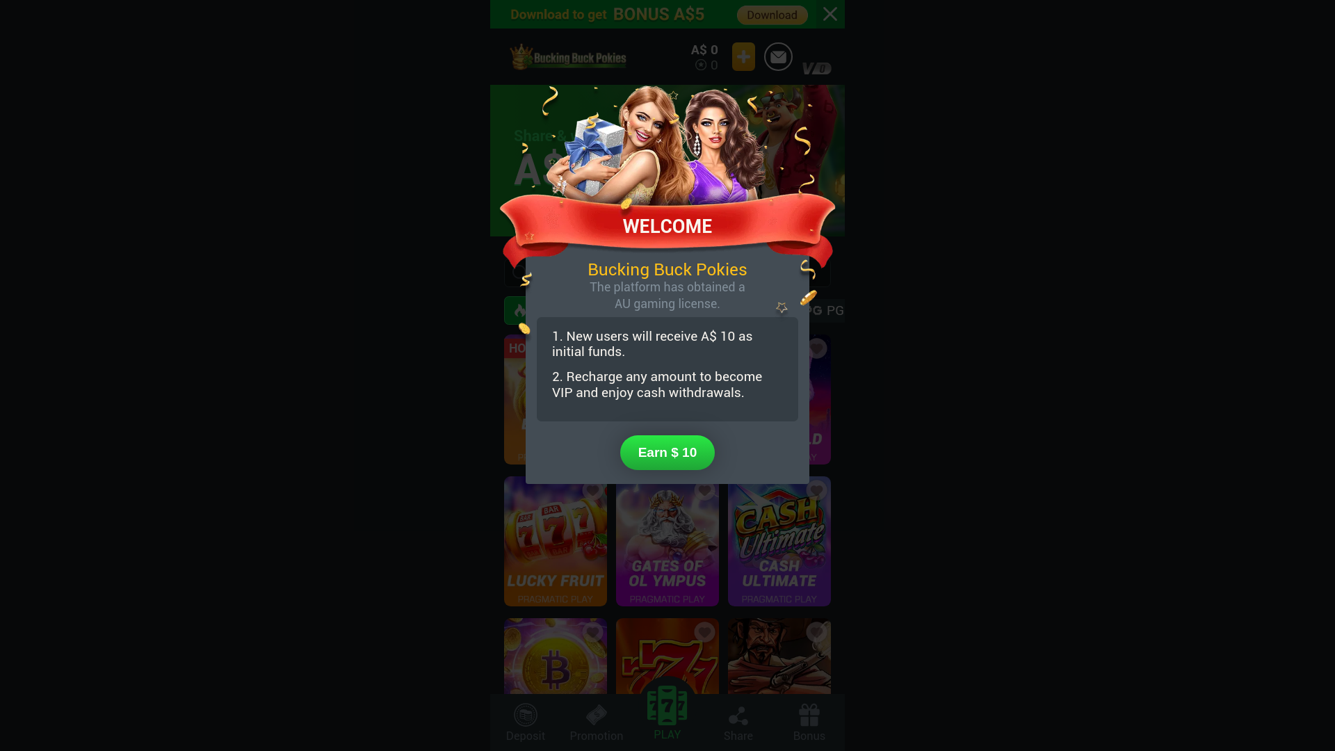 website screenshot of https://buckingbuckpokies.vip/