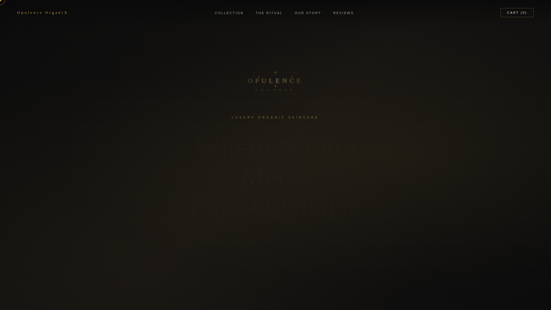 website screenshot of https://opulenceorganix.com/