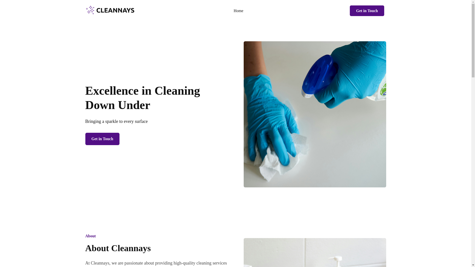website screenshot of https://cleannays.com.au/