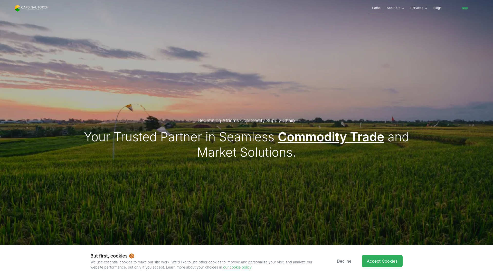 website screenshot of https://cardinaltreats.org/