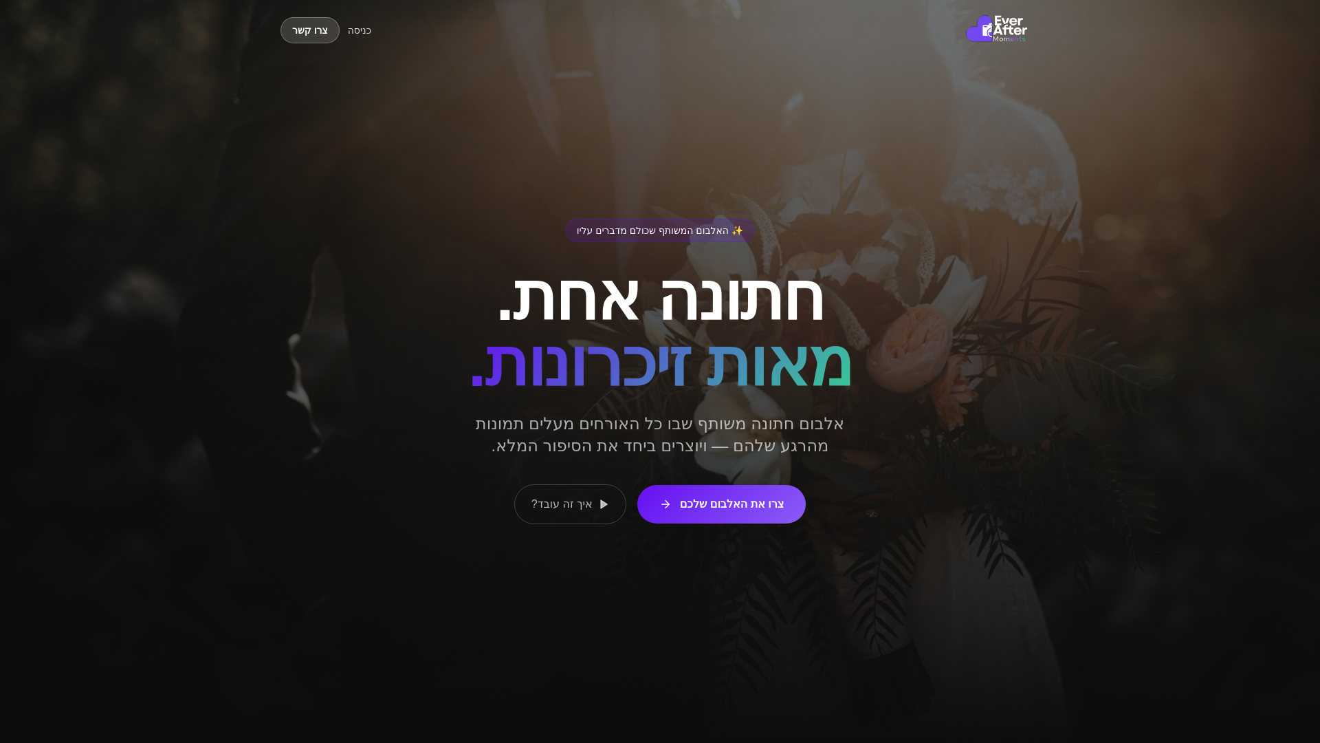 website screenshot of https://ever-after-moments.com/