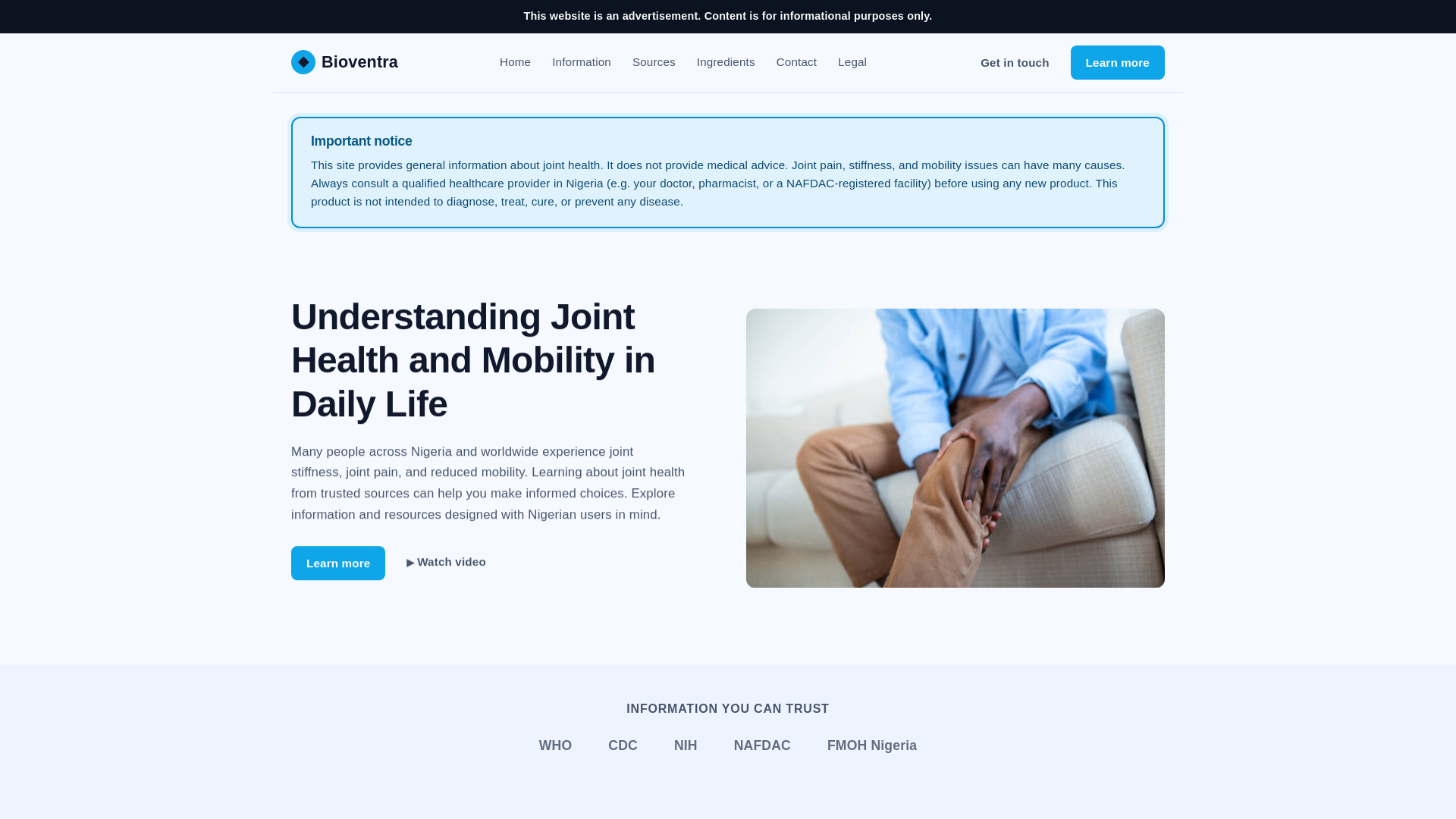 website screenshot of https://bioventra.shop/