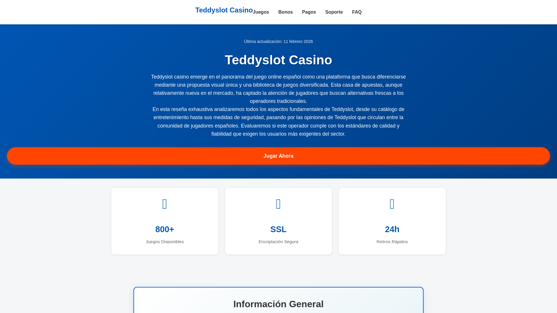 website screenshot of https://teddyslot-es.com/