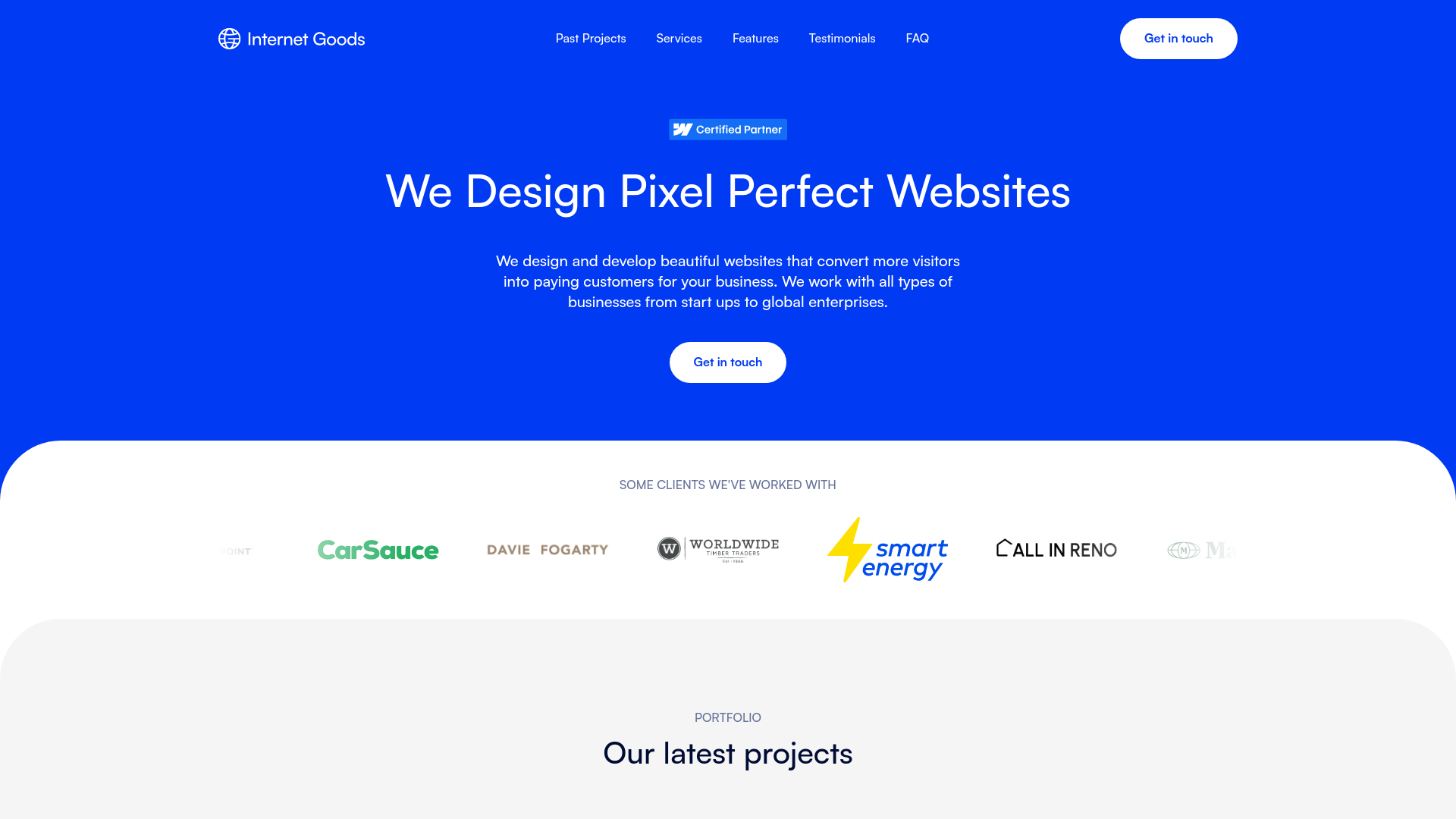 website screenshot of https://gotinternetgoods.com
