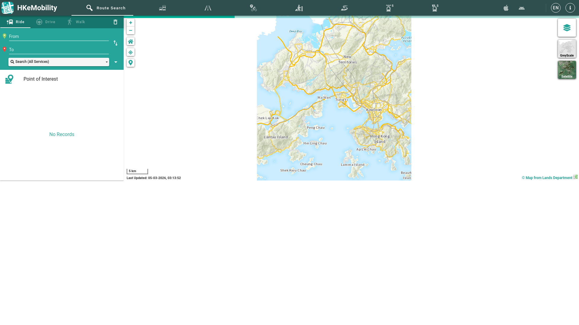 website screenshot of https://hkemobility.gov.hk