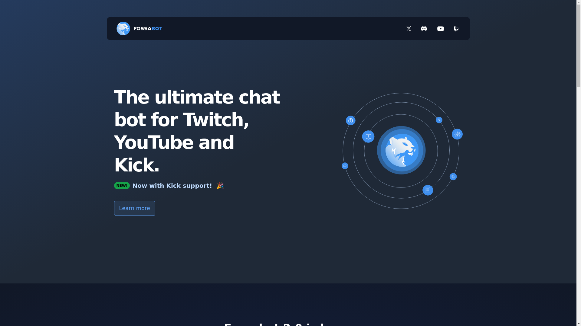 website screenshot of https://fossabot-lantern.pages.dev/