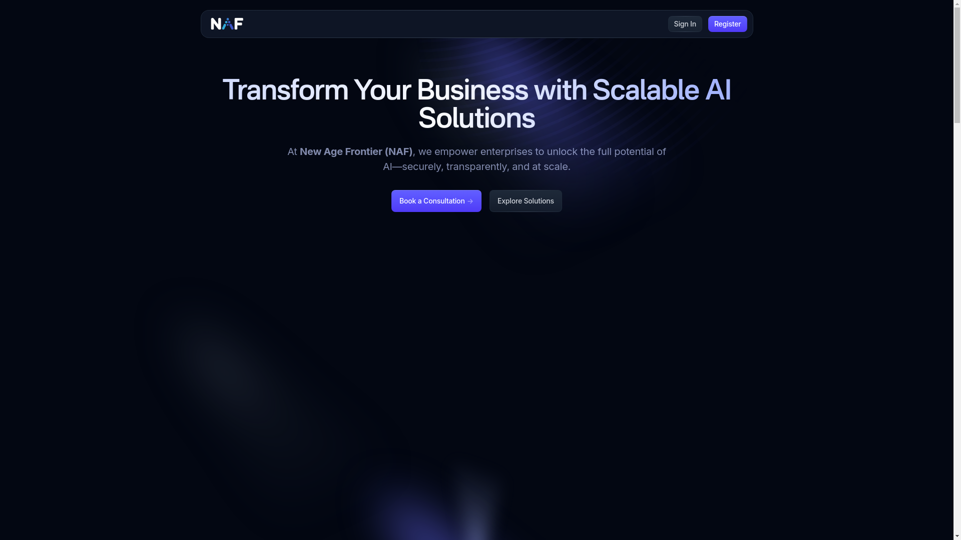website screenshot of https://naf-landing.pages.dev/