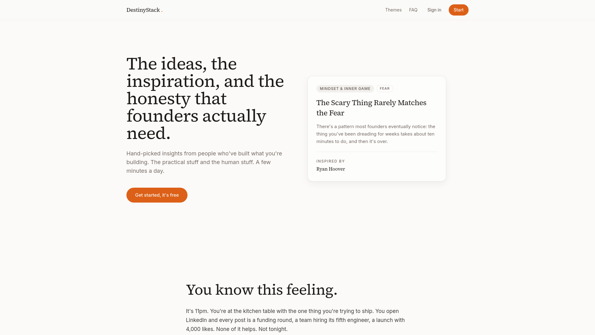 website screenshot of https://destinystack.com/