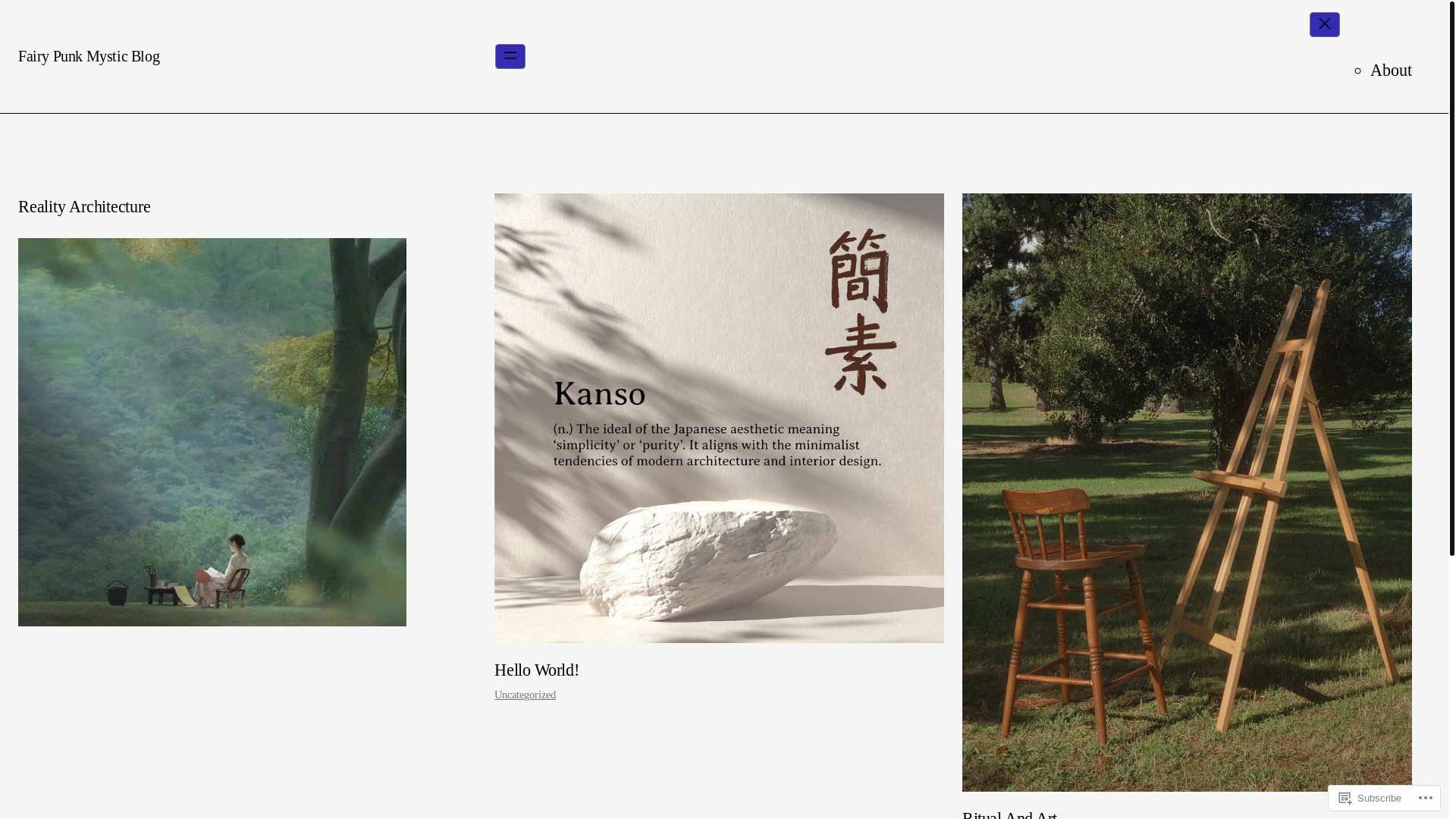 website screenshot of https://fairypunkmystic.blog/