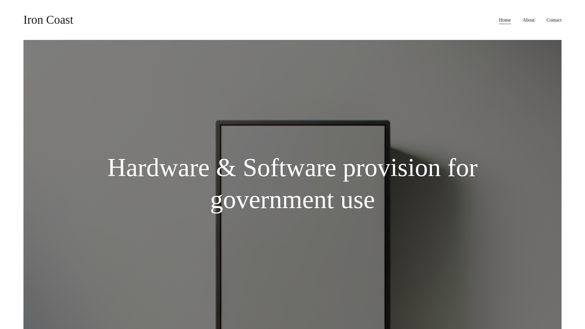 website screenshot of https://ironcoastllc.com