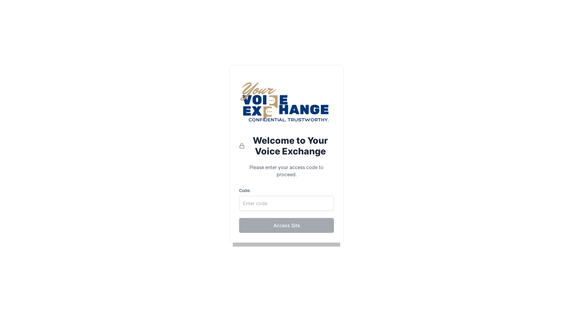 website screenshot of https://yourvoiceexchange.com/