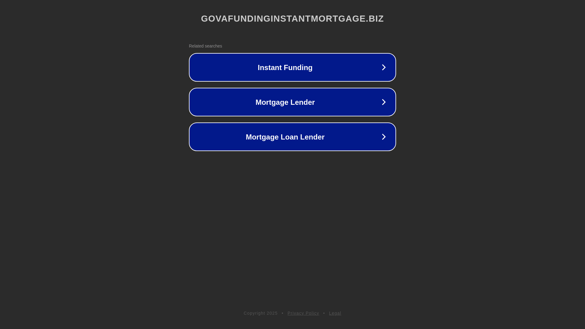 website screenshot of https://govafundinginstantmortgage.biz/