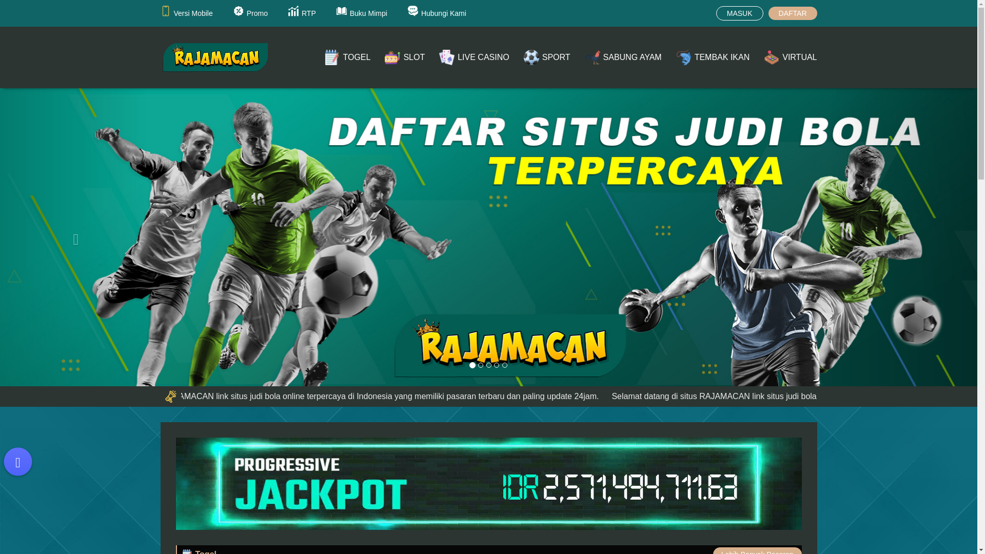 website screenshot of https://rajamacanjpterus.com/
