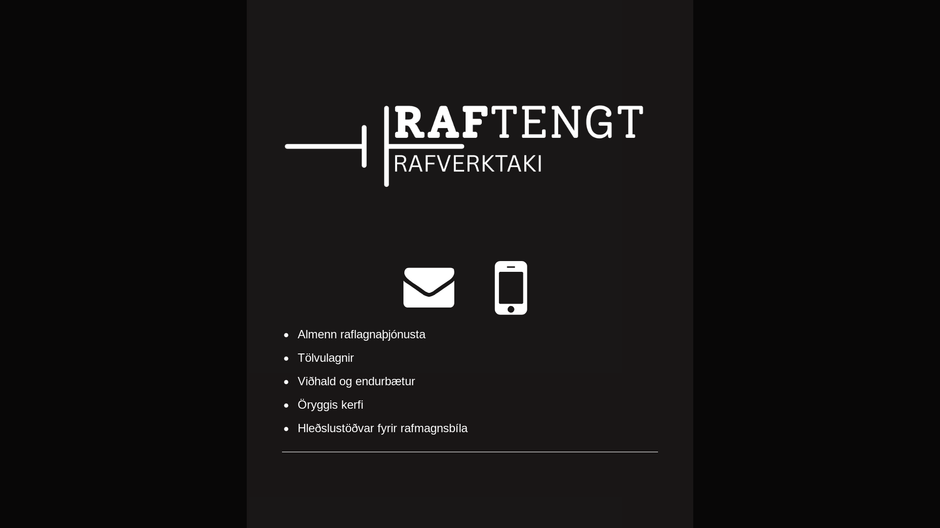website screenshot of https://raftengt.is/